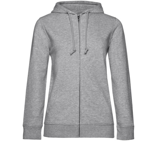 Толстовка на молнии с капюшоном женская BNC Inspire (Organic), серый меланж