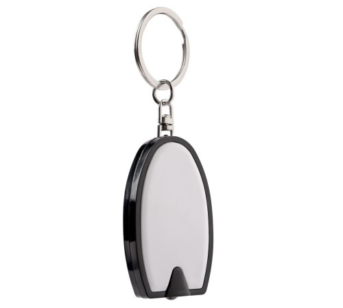 Брелок-фонарик Vivid, ver.2, белый с черным