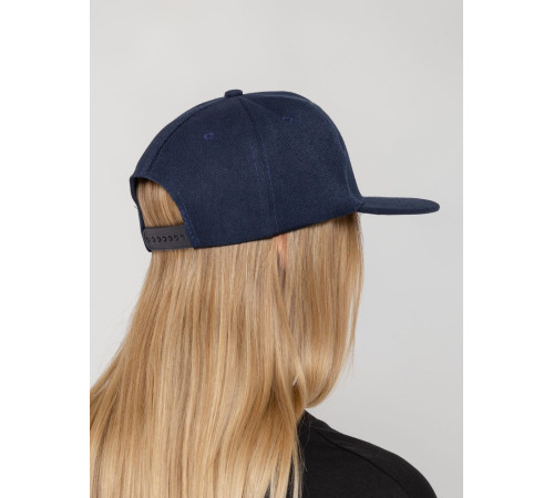 Бейсболка Snapback с прямым козырьком, темно-синяя