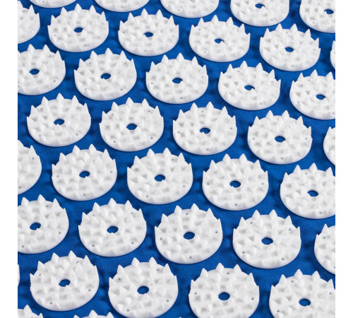 Массажный акупунктурный коврик с валиком Iglu, синий с белым