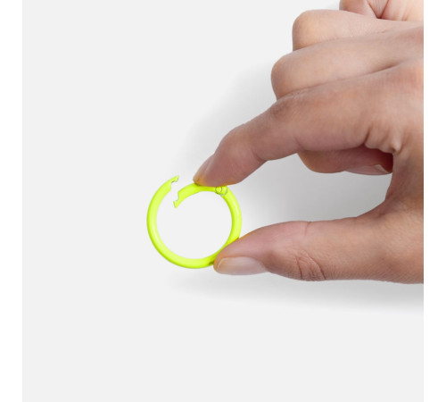 Карабин-кольцо Claus, L, желтый неон