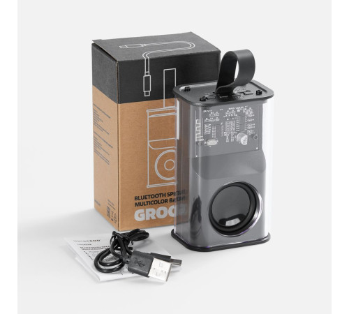 Bluetooth-колонка с подсветкой Groove, серая