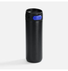 Термостакан X1 с цветной кнопкой, черный с синим