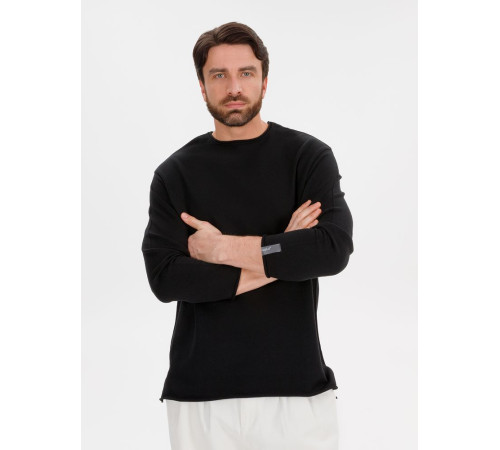 Лонгслив унисекс Siluetti Fuori, черный