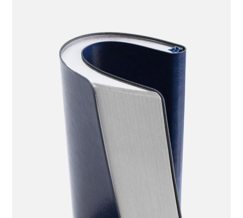 Ежедневник Nebraska Flex, недатированный, синий с серебром