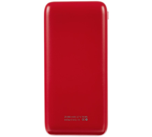 Внешний аккумулятор Gamechanger 20000 мАч, красный