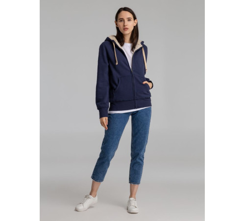 Толстовка унисекс на молнии Sherpa 280, темно-синяя
