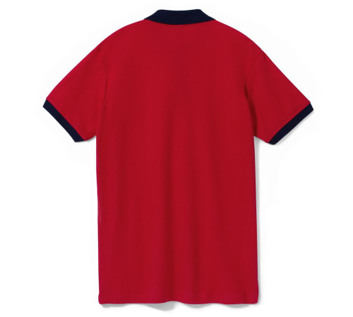 Рубашка поло Prince 190, красная с темно-синим