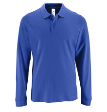 Рубашка поло мужская с длинным рукавом Perfect LSL Men, ярко-синяя
