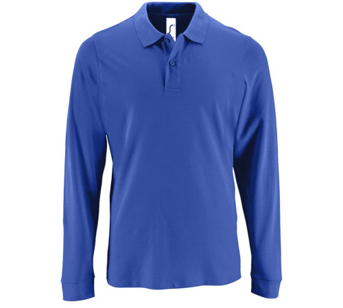 Рубашка поло мужская с длинным рукавом Perfect LSL Men, ярко-синяя