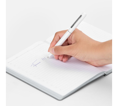 Ручка шариковая Scribo, матовая белая