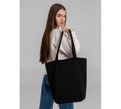 Сумка для покупок на молнии Shopaholic Zip, черная