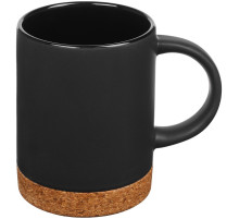 Кружка с пробковой подставкой Corky, черная