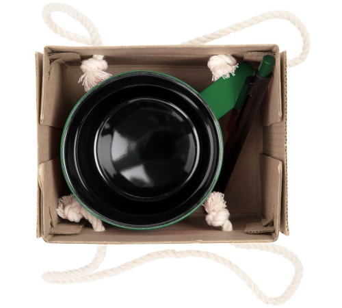 Набор Color Block: кружка и ручка, зеленый с черным