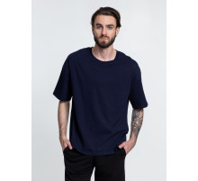 Футболка унисекс оверсайз Crosstown, темно-синяя