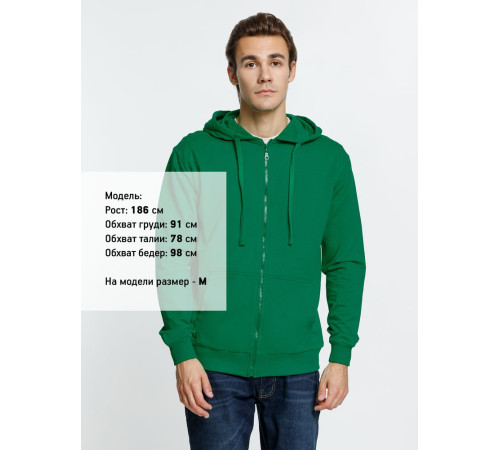 Толстовка на молнии с капюшоном Siverga 2.0, зеленая