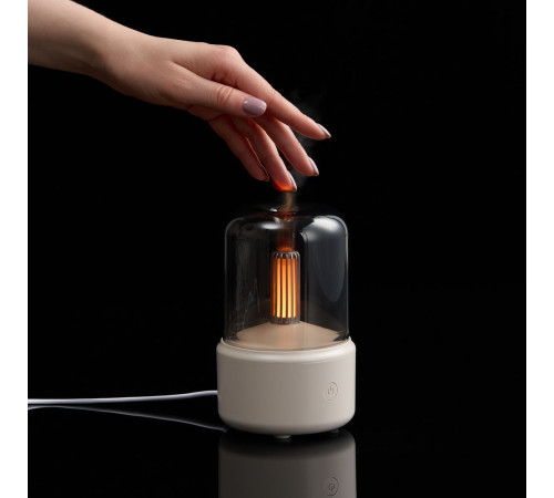 Увлажнитель-ароматизатор с подсветкой mistFlicker, молочно-белый