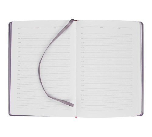 Ежедневник Spain Shall на заказ, недатированный, серый с фиолетовым