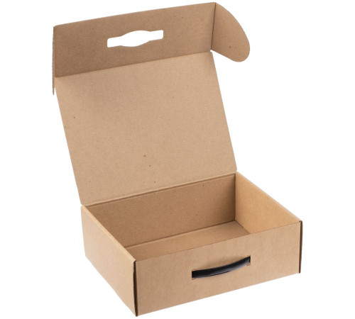 Коробка Matter Light, крафт с черной ручкой