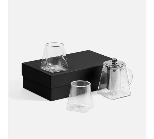 Чайный набор Quadroni в черной коробке