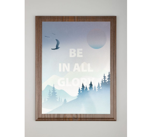 Плакетка Plaque XL, венге с серебристой пластиной