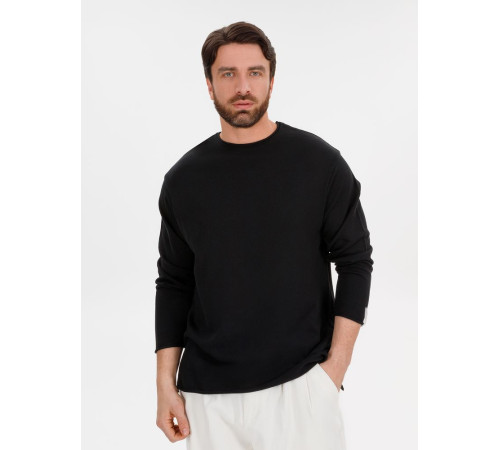 Лонгслив унисекс Siluetti Fuori, черный