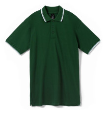 Рубашка поло мужская с контрастной отделкой Practice 270, зеленый/белый