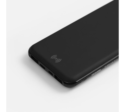 Аккумулятор с беспроводной зарядкой All Day Wireless, 10000 мАч, черный