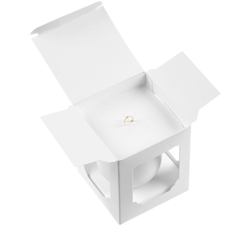 Елочный шар Gala Matt в коробке, 8,5 см, белый