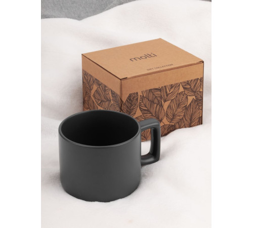 Чашка Jumbo в коробке матовая, темно-серая