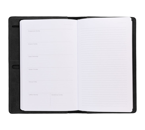 Еженедельник-портфолио Remini, недатированный, черный