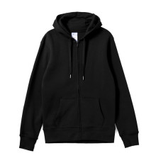 Толстовка на молнии с капюшоном унисекс King, черная