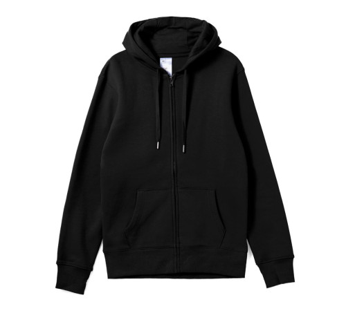 Толстовка на молнии с капюшоном унисекс King, черная