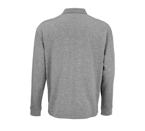 Рубашка поло оверсайз с длинным рукавом Heritage, серый меланж