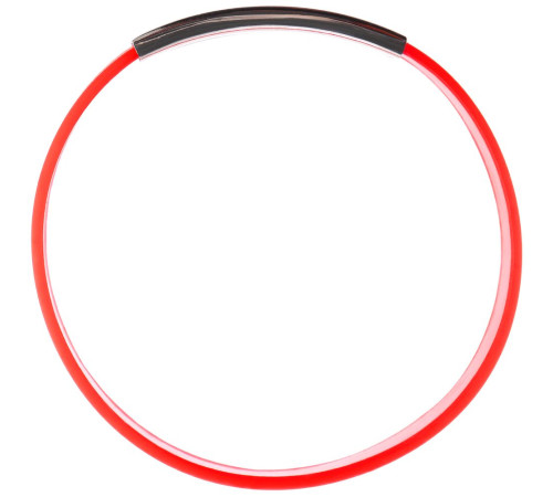 Силиконовый браслет Brisky с металлическим шильдом, красный