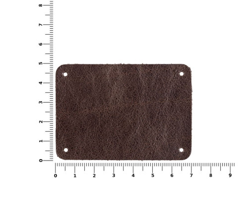 Лейбл кожаный Beta, XL, коричневый