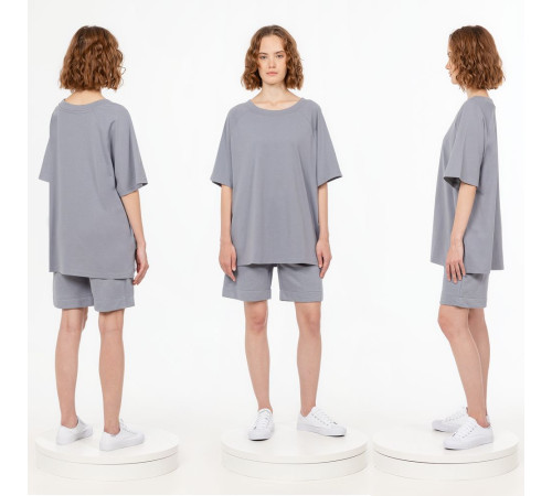 Футболка унисекс оверсайз T2, серая