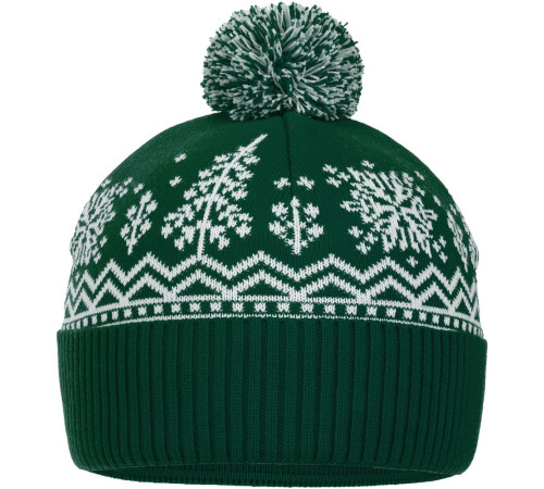 Шапка Elnik, зеленая с молочно-белым