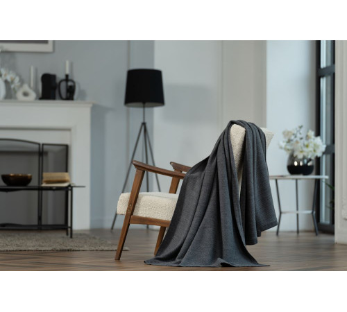 Плед Ornato, серый (кварцевый меланж)