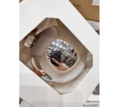 Оформительский шар Finery, 10 см, глянцевый серебристый