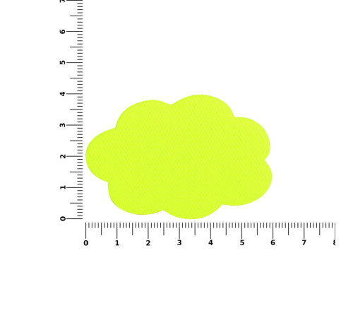 Наклейка тканевая Lunga Calum, L, желтый неон