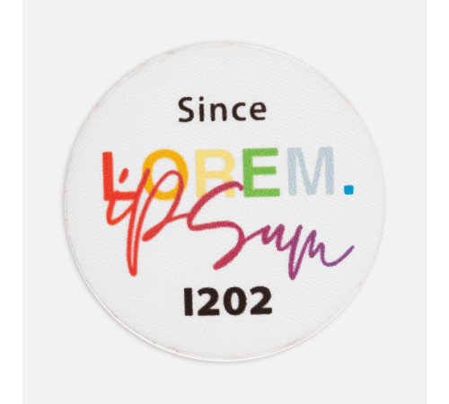 Наклейка тканевая Lunga Round, M, белая