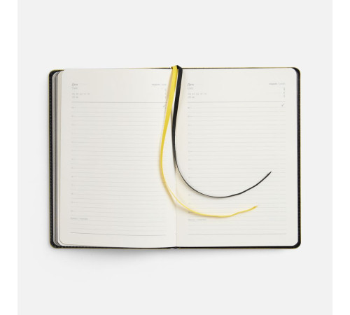 Ежедневник Alanis, недатированный, черный с желтым