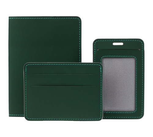 Чехол для пропуска Shall Simple, зеленый
