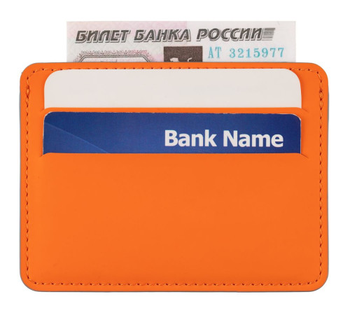Чехол для карточек Shall Simple, оранжевый