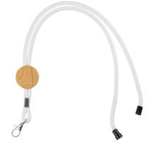 Шнурок для бейджа Tube Wood, белый