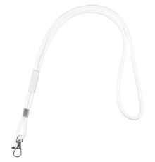 Шнурок для бейджа Tube Metal, белый