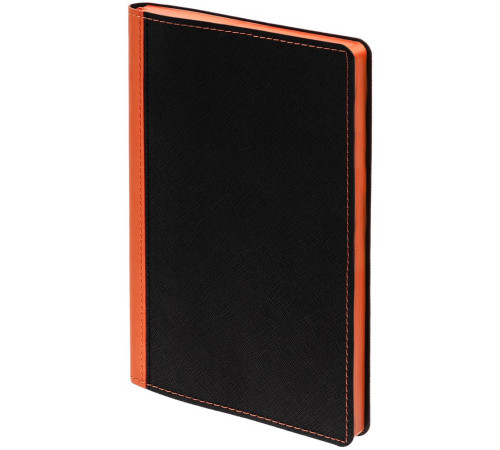 Ежедневник Nice Twice, недатированный, черный с оранжевым