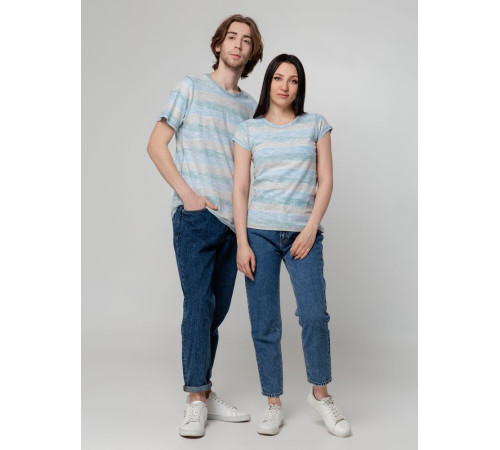 Футболка женская Rayet Lady двусторонняя, голубая с зеленым