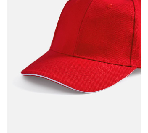 Бейсболка Buffalo, красная с белым